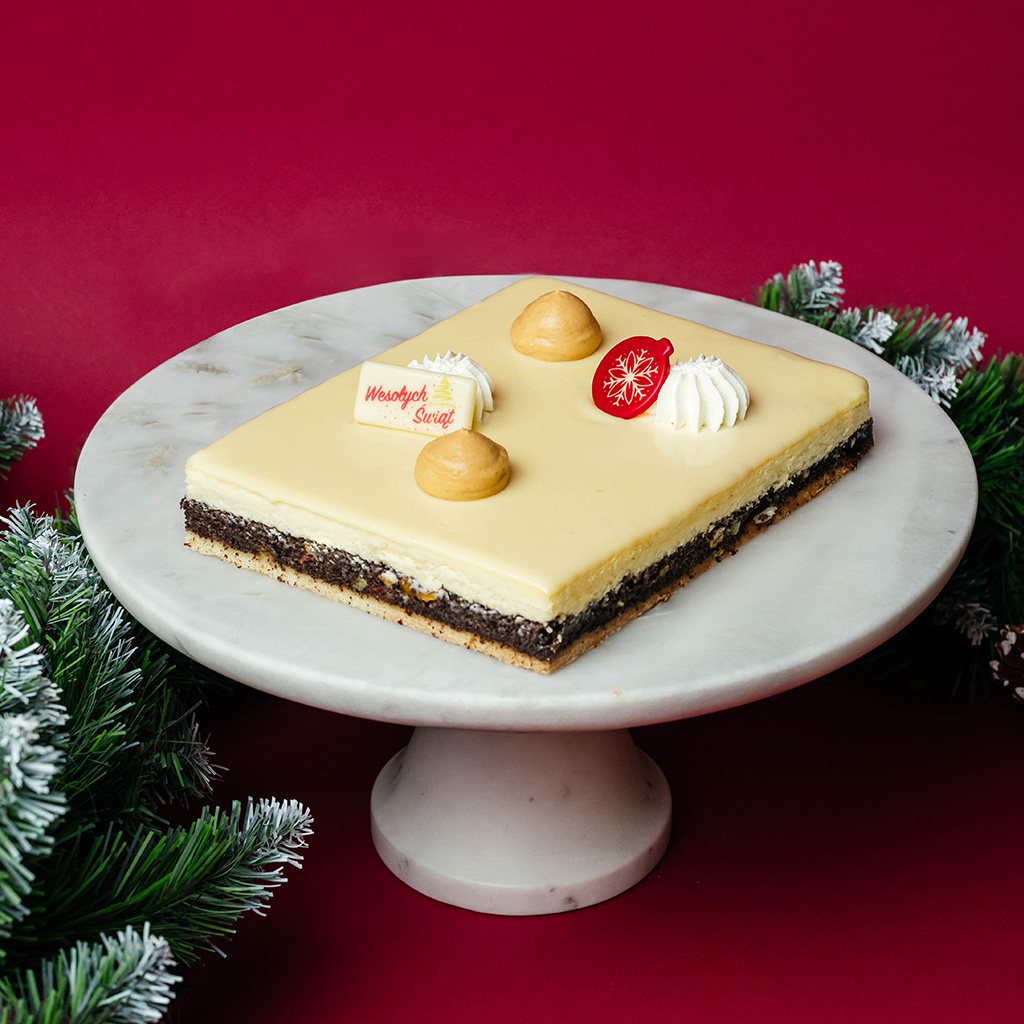 kategoria Ciasta, produkt na obrazku to Sernik z makiem